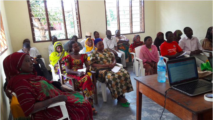 Group of women participate in a workshop in Tanzania