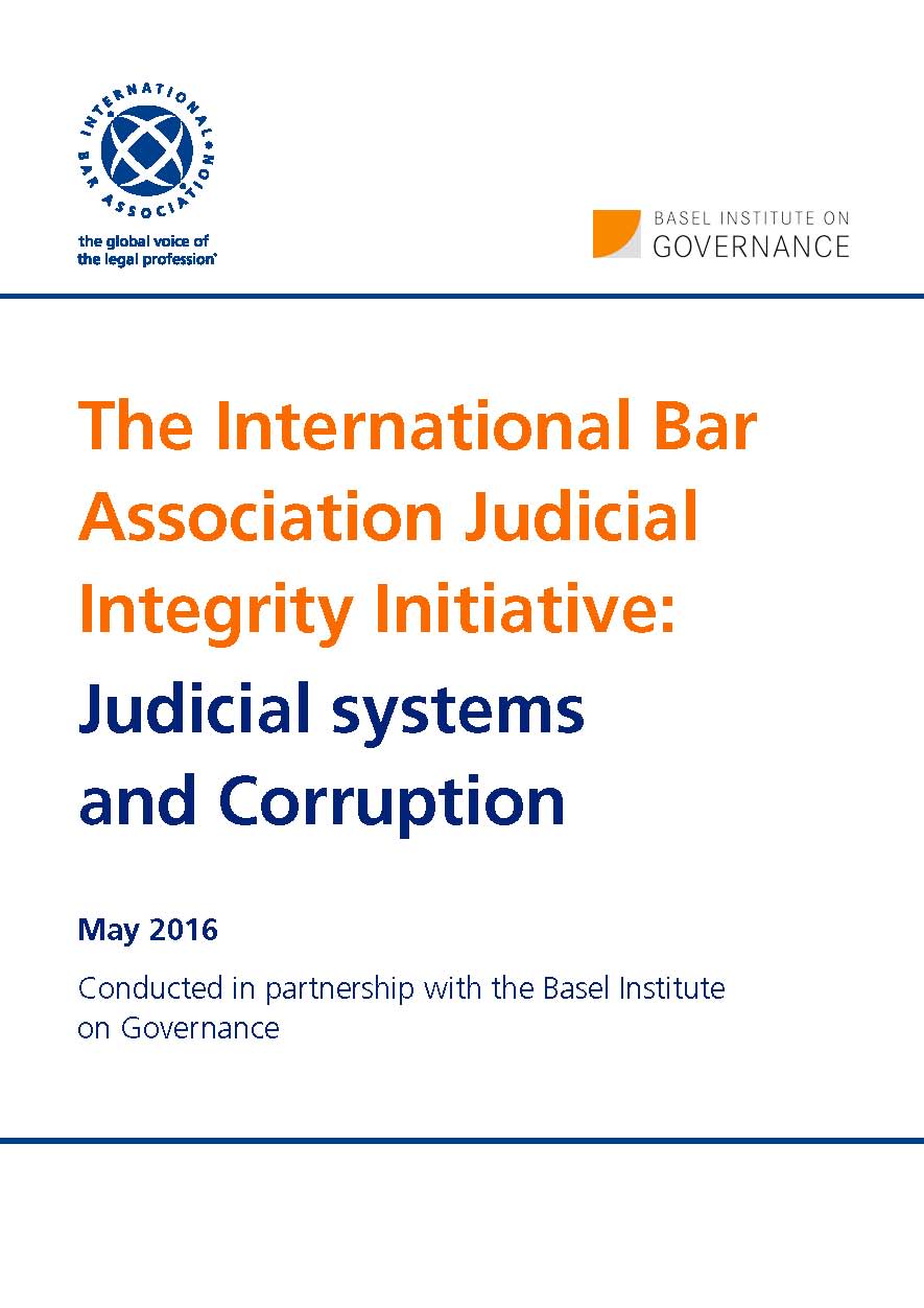 Cover page of Judicial systems and corruption report