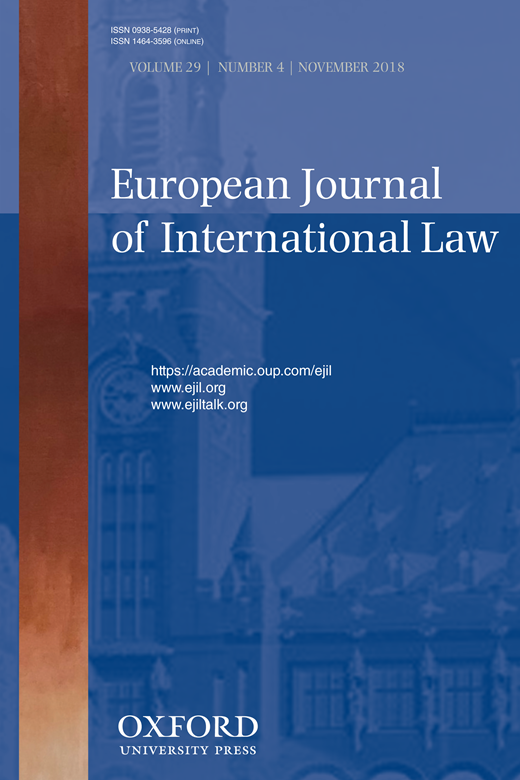 European Journal of International Law cover