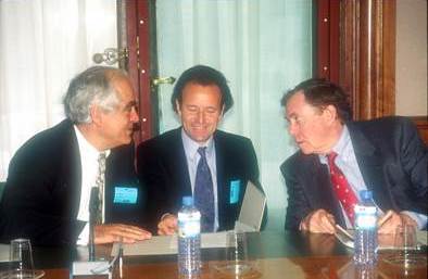 Peter Eigen, Founder Transparency International; Mark Pieth, former President OECD Working Group on Bribery and President Basel Institute on Governance; Donald J. Johnston, former Secretary General OECD (Courtesy Donald J. Johnston)