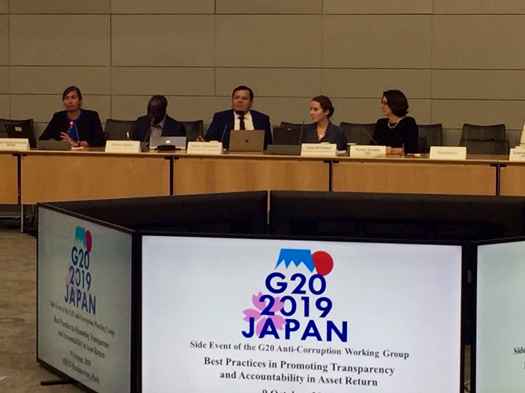 Oscar Solorzano and others at the G20 Anti-Corruption Working Group side event.