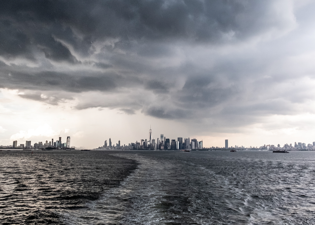 Storm clouds over the city