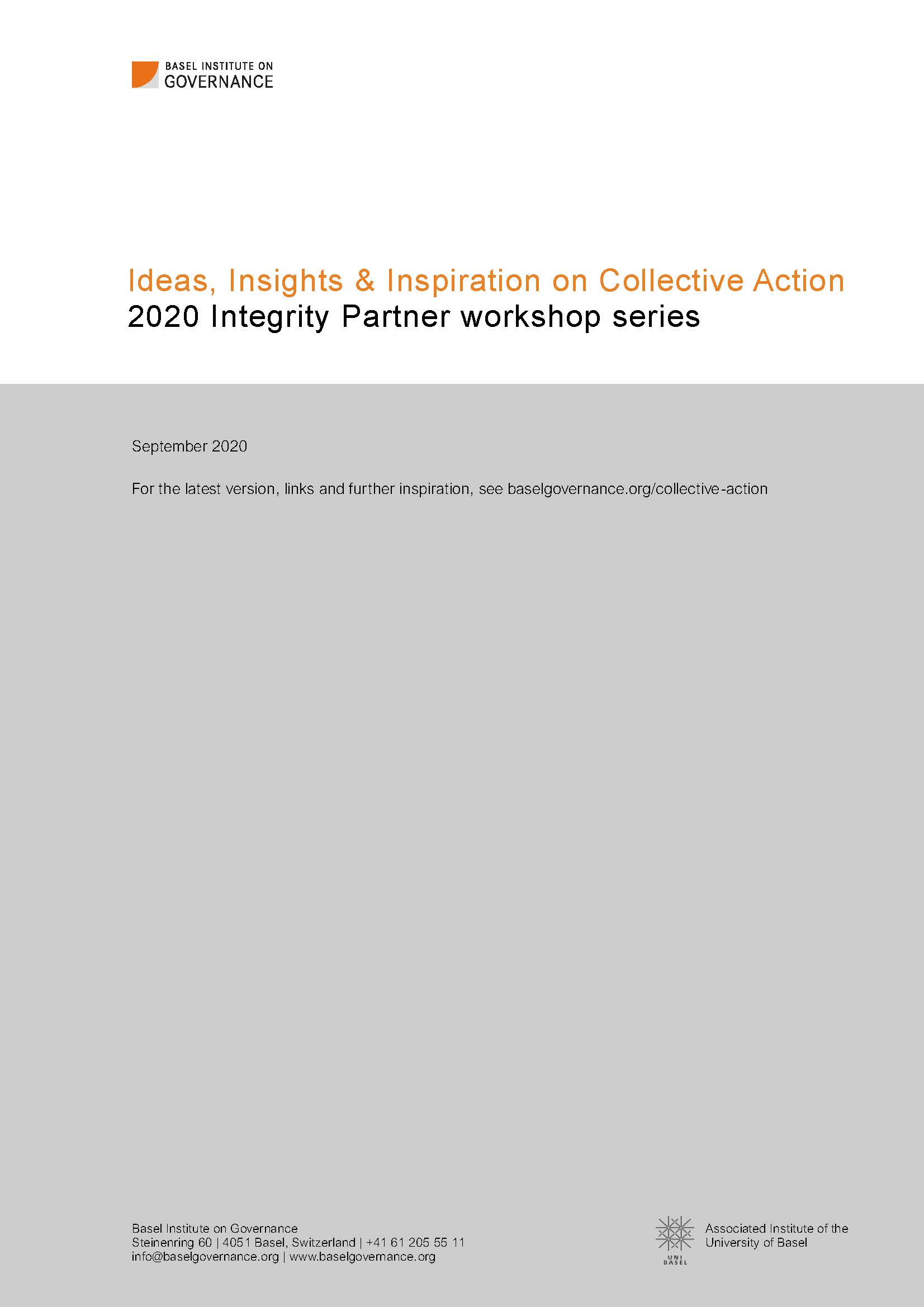 Cover page of Collective Action ideas, insights and inspiration